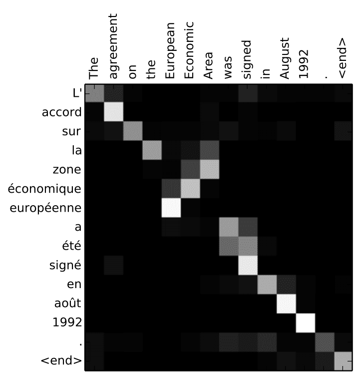 Attention weights visualization